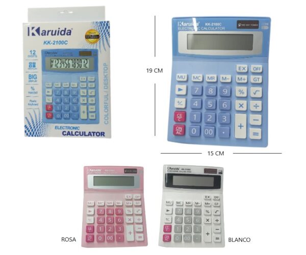CALCULADORA KARUIDA 12 DIGITOS           KK-2100C