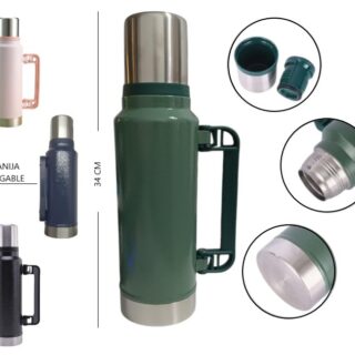 TERMO DE ACERO CON MANIJA 1200 L               T-1200L