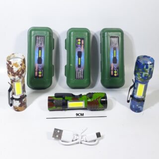 LINTERNA MINI CAMUFLADO RECARGABLE 512C 911MC 6906          535M