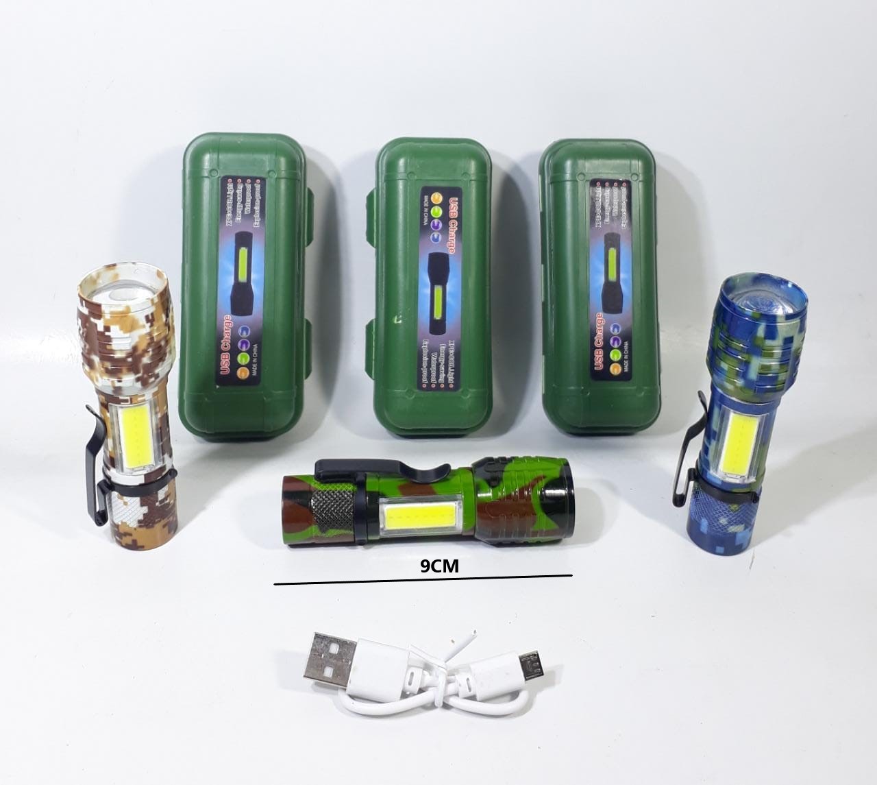 LINTERNA MINI CAMUFLADO RECARGABLE 512C 911MC 6906          535M