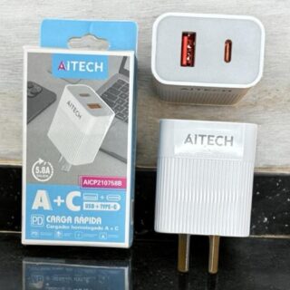 ADAPTADOR CARGADOR AITECH SALIDA TIPO C Y USB PD          AICP210758B