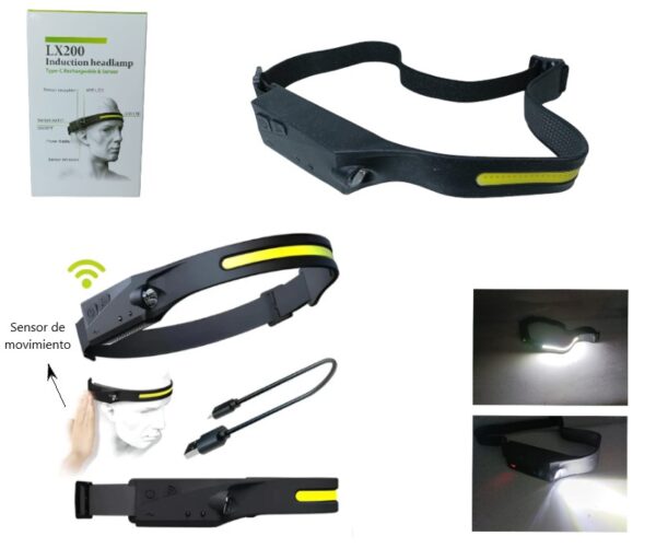 LINTERNA MINERA LED RECARGABLE CON SENSOR               LX200