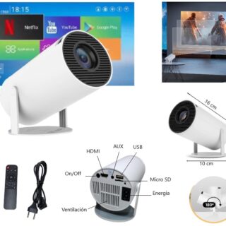 PROYECTOR LED SMART ANDROID WIFI BT UHD OR-PRO1       PY-LED