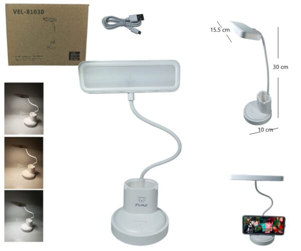 VELADOR LED TIME CUELLO FLEXIBLE 1200AMP        VEL-81030