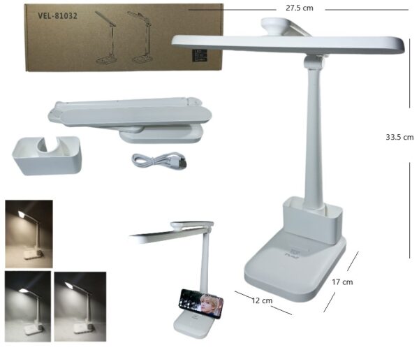 VELADOR LED TIME PLEGABLE TACTIL 3 TONOS           VEL-81032