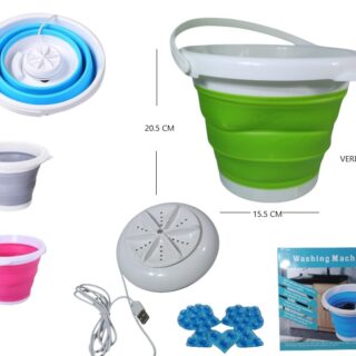 MINI LAVA ROPA PORTATIL USB CON BALDE AV5456          BN0349