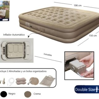 COLCHON INFLABLE CON INFLADOR AUTOMATICO 5min.        ICO-160913