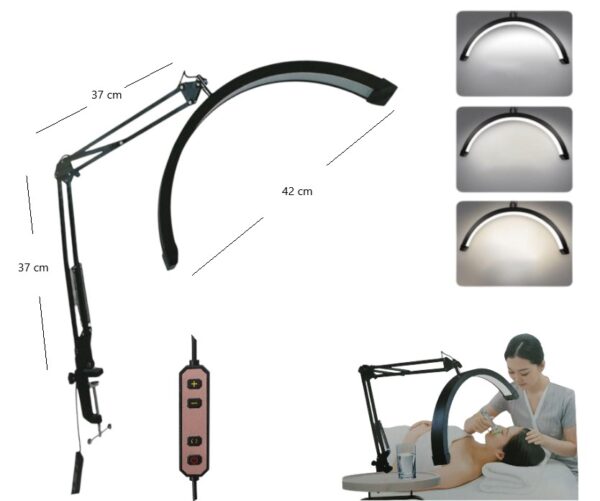 VELADOR MEDIA LUNA BASE ARTICULADA              LED-83022