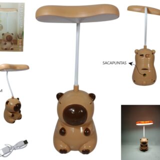 VELADOR CAPYBARA CON SACAPUNTAS LED-83065