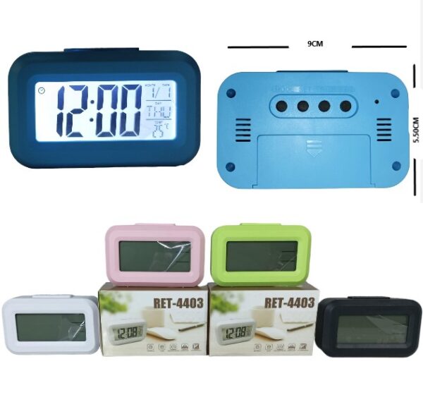 REJ-121011 RELOJ DIGITAL ALARMA/FECHA/TERMOMETRO         RET-4403