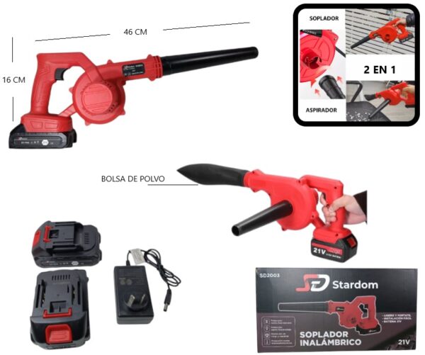 SOPLADOR DE AIRE PORTATIL 21V              SD2003