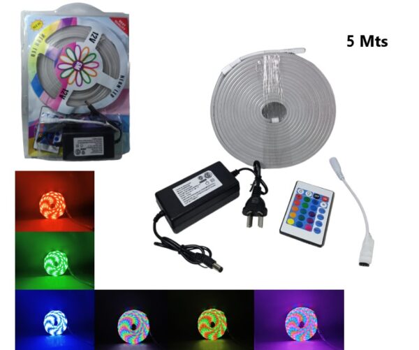 LED-9732 TIRA NEON RGB 5M C/ CONTROL 12V IP65              SV-STRIP