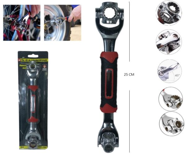 LLAVE 48 EN 1 UNIVERSAL GIRATORIA 360 3342 ZK-108            SW-4119