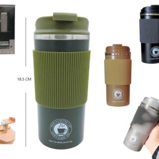 VASO TERMICO CON TAPA ANTIDERRAME             V-500ML