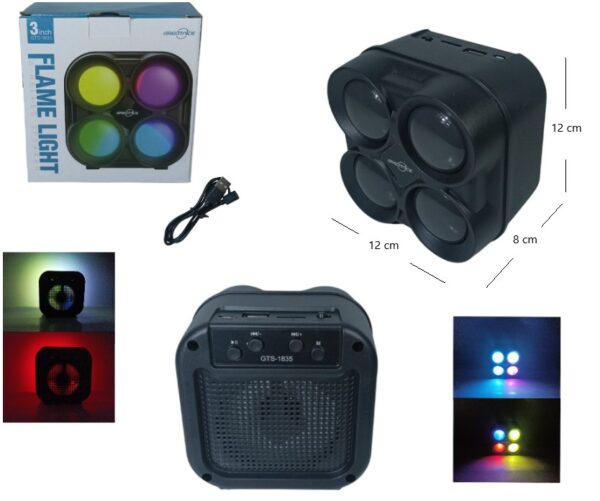 PARLANTE 3PLG C/ LUZ BLUETOOTH/FM/MP                GTS-1835