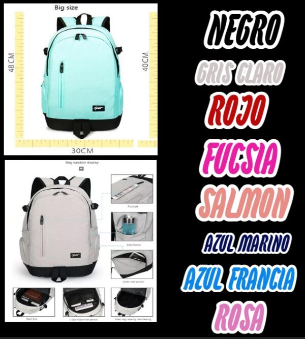 MOCHILA IMPERMEABLE JUVENIL (NO BEIGE)            21089