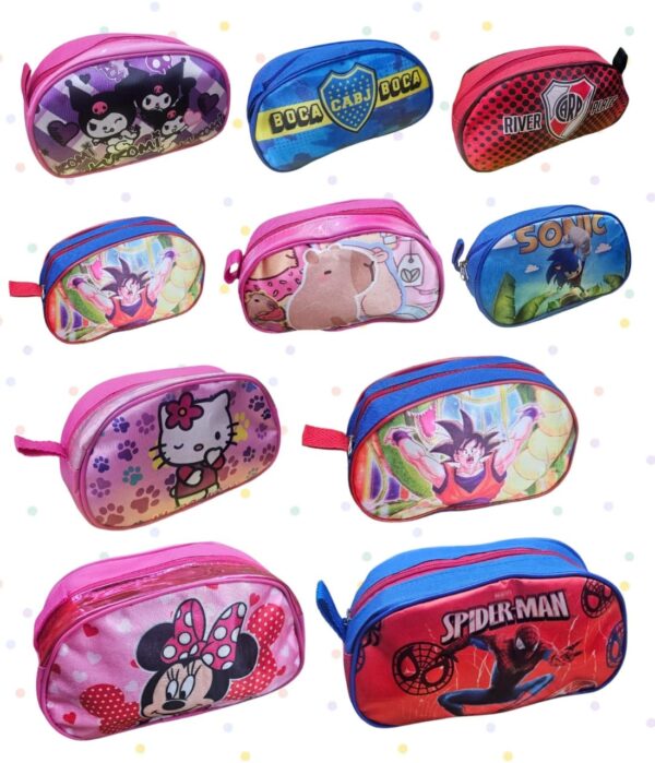 CARTUCHERA CORDURA INFANTIL DE PERSONAJES VARIOS              99340