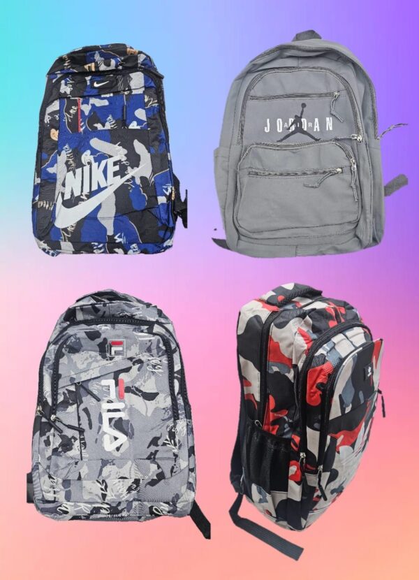 MOCHILA MICROFIBRA MARCA camuflada y lisa               A-2024