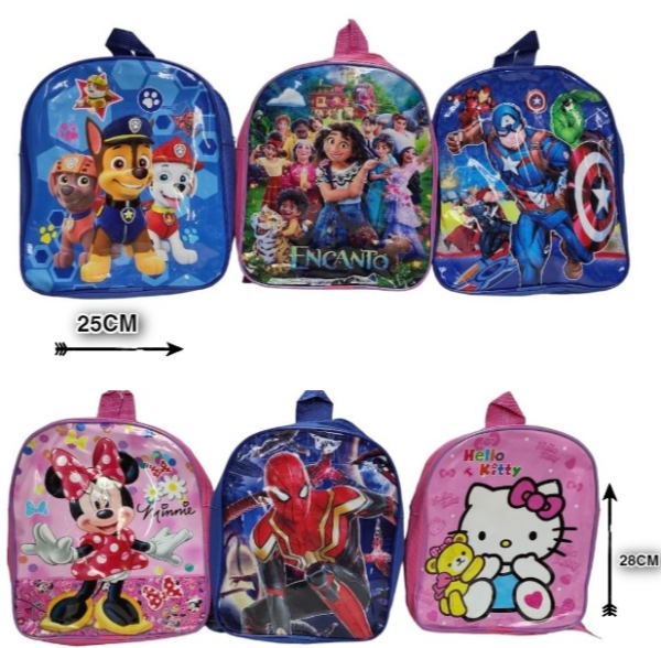 MOCHILA INFANTIL 3D 12" varios personajes              AJ-121