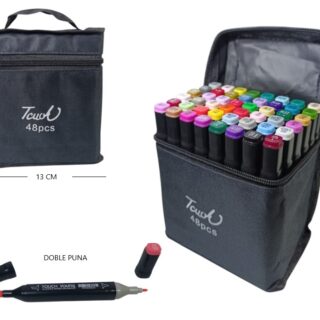 MARCADORES X48PCS DOBLE PUNTA          MKB-48