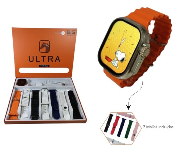 RELOJ INTELIGENTE SMART ULTRA 7 EN 1               JK-701W