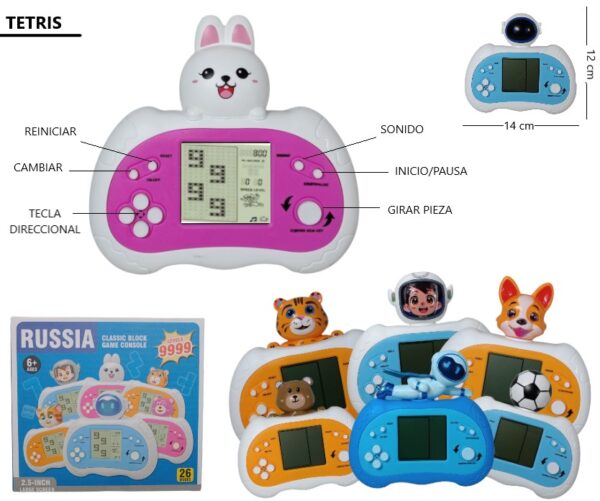 CONSOLA TETRIS JUEGOS CLASICOS LABUBU           WA30