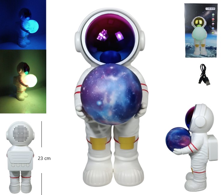 ASTRONAUTA PARLANTE VELADOR BT/FM/MP3 YM-008