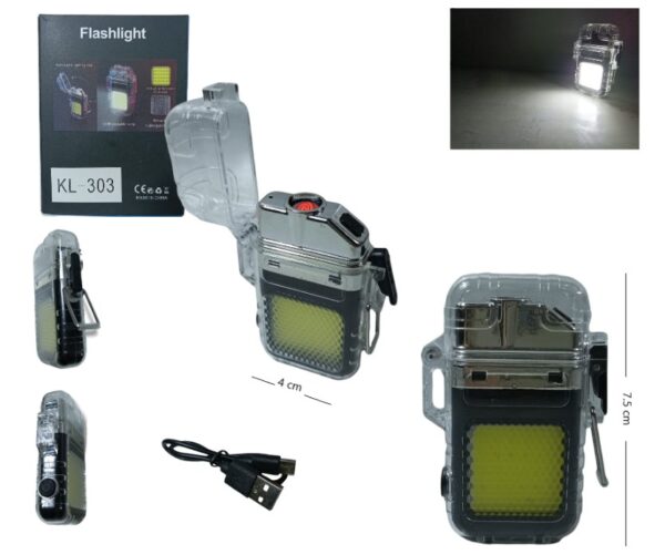 LINTERNA LED RECARGABLE FLASH C/ENCENDEDOR 003-1              KL-303/ FA-001