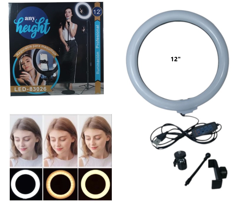LED-83078 ARO SELFIE 12P FRIA,CALIDA,NEUTRA         LED-83026
