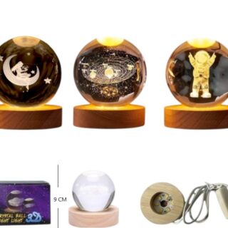 LED-83071 BOLA LED DE CRISTAL 8CM LED-83070-83072        LED-83058