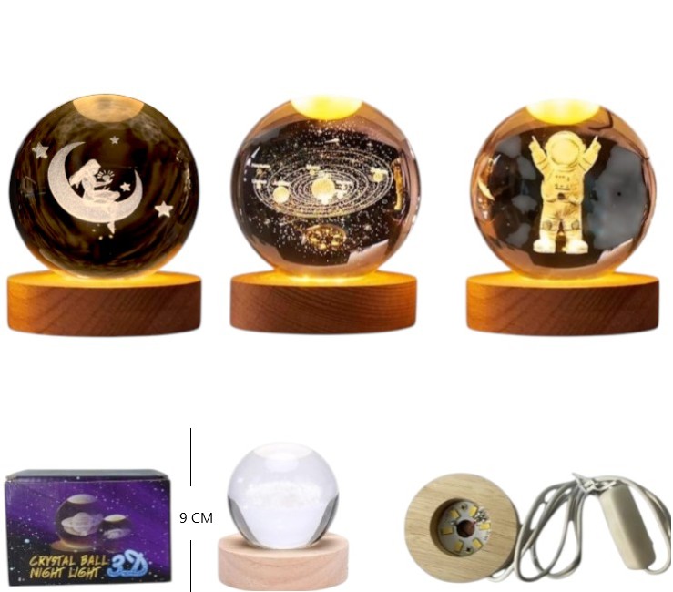 LED-83071 BOLA LED DE CRISTAL 8CM LED-83070-83076