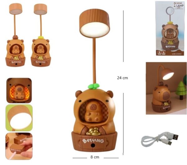 VELADOR CAPYBARA BAÑERA C/SACAPUNTAS XJD-73          LED-83064
