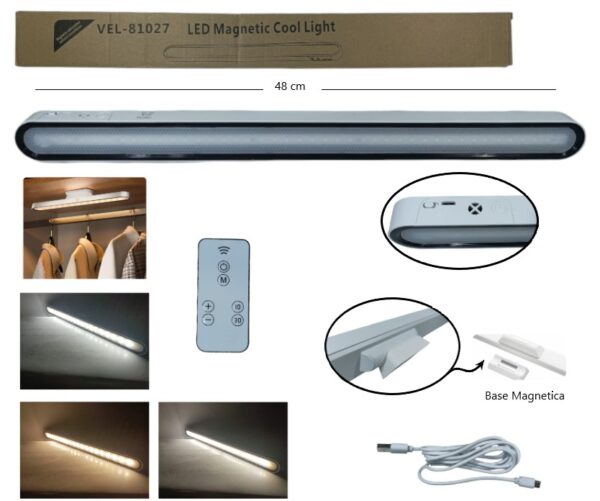 LED-83034 LAMPARA LED CONTROL Y REGULADOR 3TONOS              VEL-81027