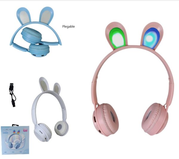 AURICULAR VINCHA CONEJO 150MA FM/MP3             AU-14003