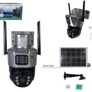 CAMARA IP SMART C/PANEL SOLAR IP66 360° BAJO TECH         F-607