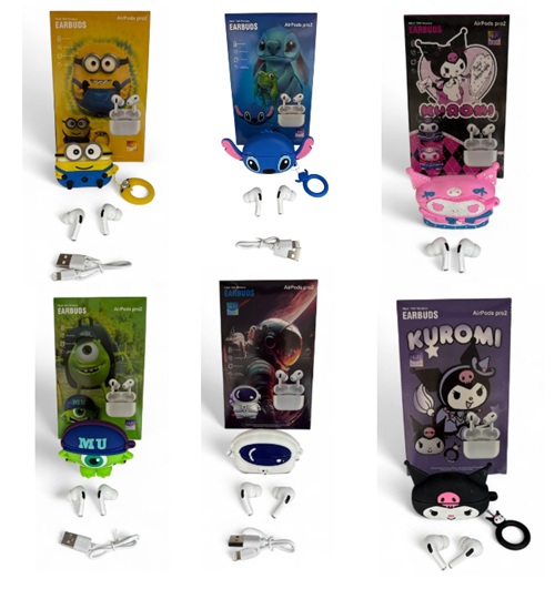 AURICULARES BT PERSONAJES CON FUNDA          KT-01