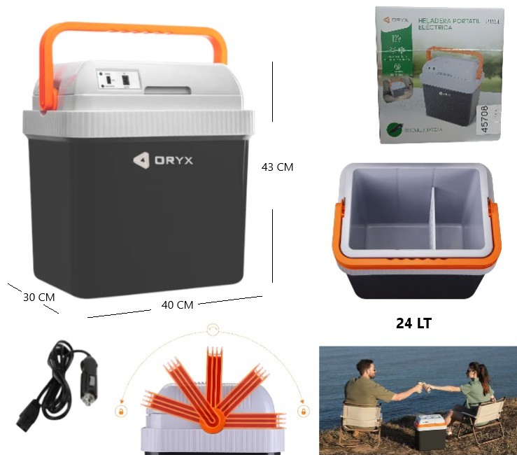 CONSERVADORA HELADERA PORTATIL 12V FRIO/CALOR OR-C025L