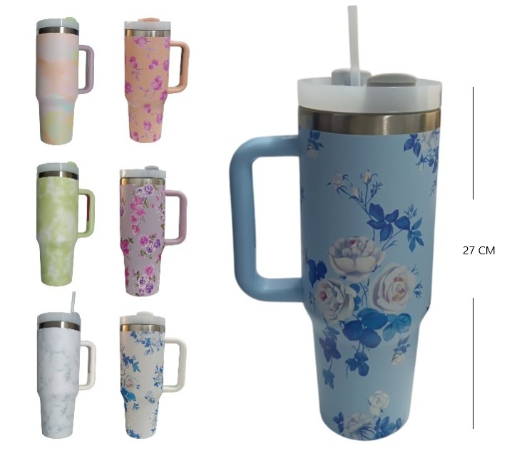 VASO 1.2 TERMICO C/SORBETE DISEÑOS             1200ML