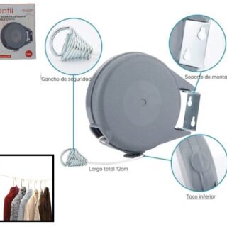 TENDER DE ROPA PARA PARED EXTENSIBLE 12M           GN-0087