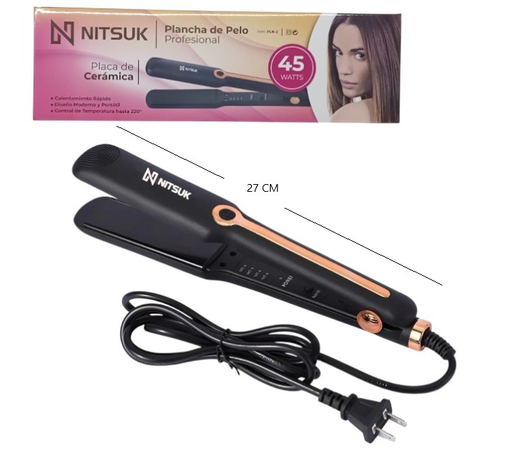 PLANCHA DE PELO 45W NITSUK PLN-2