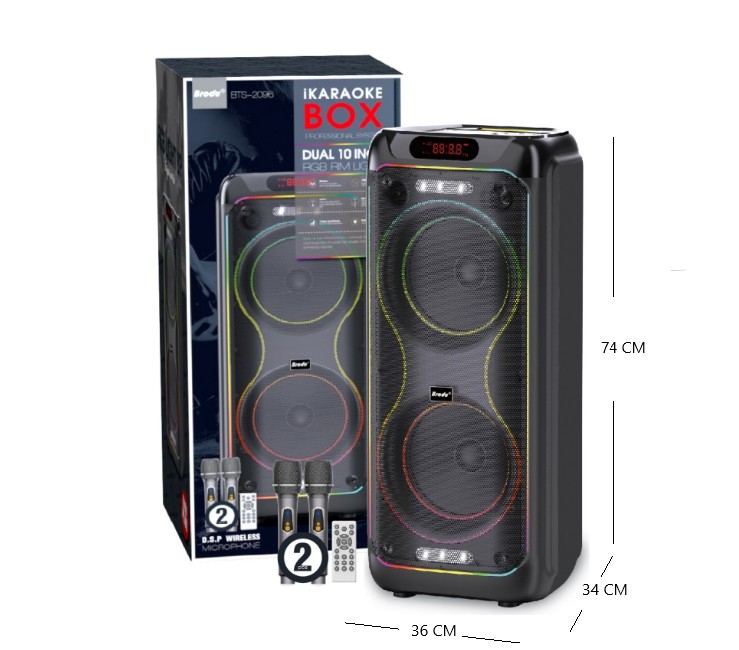 PARLANTE TORRE 10X2 BT/USB FUNCION D.S.P