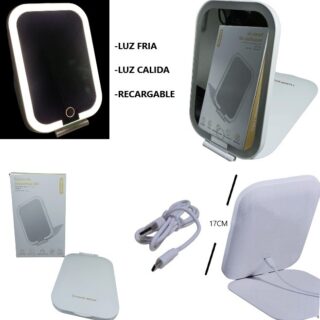 ESPEJO CON LUZ RECARGABLE