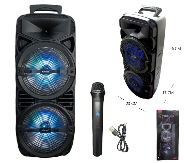 PARLANTE BT 8X2 FM/USB CON MICROFONO