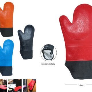 MELECH-280 GUANTES SILICONA DE COCINA SOLO NEGRO