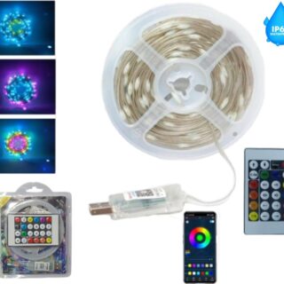 TIRA LED USB BLUETOOH IP65 WATERPROOF 5M