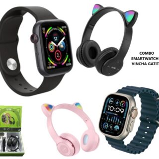 COMBO SMARTWATCH Y VINCHA GATITO
