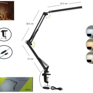 LED-83044 VELADOR LED ARTICULADA C/MORSA SIN BASE