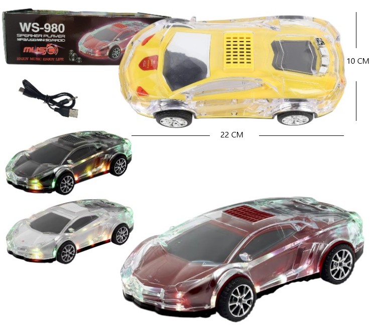 AUTO DEPORTIVO PARLANTE BT USB/SD WS-980 WS980