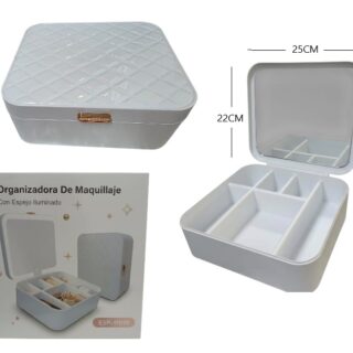 ORGANIZADOR CON ESPEJO Y LED 3 TONOS