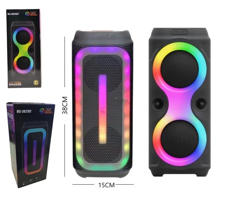 MS-3628BT PARLANTE 4X2 RGB /FM /USB